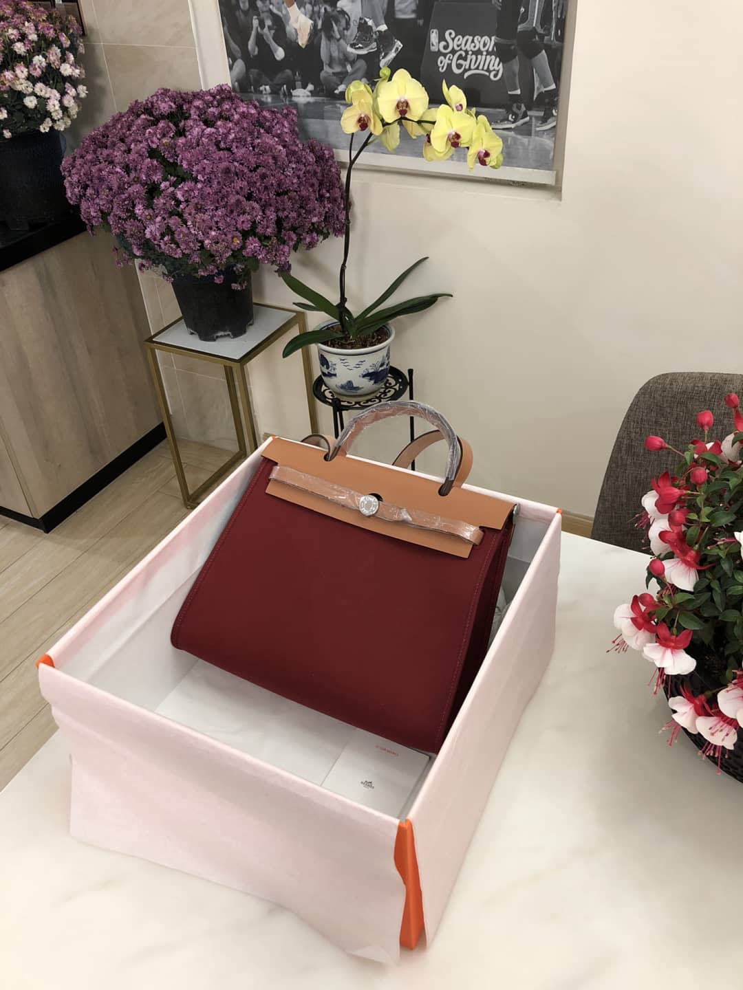 Best Replica Hermes Bag Replica 31 Canvas Leather HerBag - Colareps