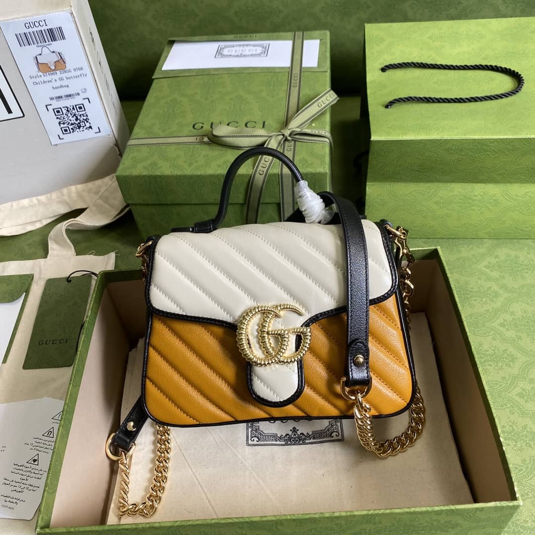 Best Replica Gucci Marmont GG Mini Top Handle Bag Replica 583571 - Colareps