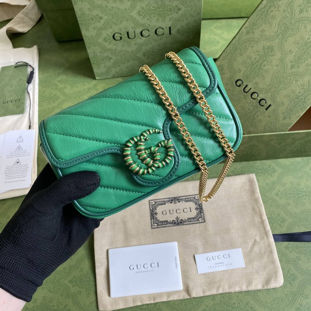 Best Replica Gucci Marmont GG Mini Chain Shoulder Bag Replica 574969 - Colareps