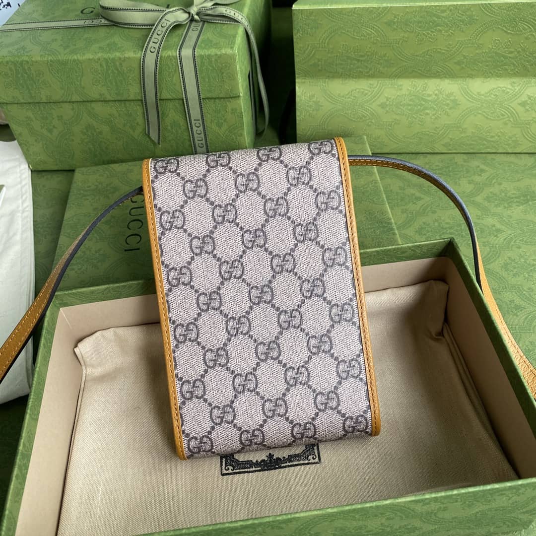 Best Replica Kai x Gucci Mini Canvas Phone Bag Replica 647805 - Colareps
