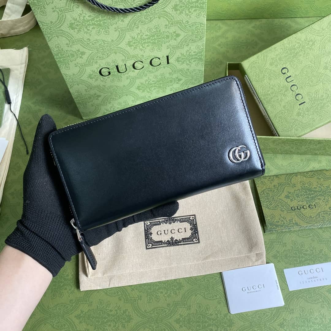 Best Replica Gucci GG Marmont Leather Zip Around Wallet Replica 428736 - Colareps