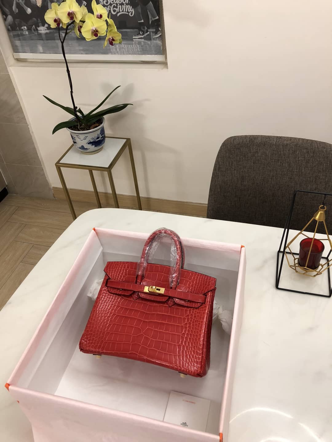 Best Replica Hermes Birkin 25CM Crocodile Shiny Replica Bag - Colareps