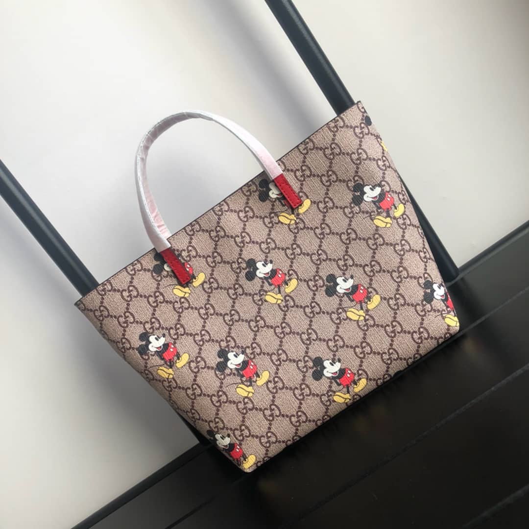 Best Replica Gucci Children GG Supreme Canvas Replica Tote Brown 410812 - Colareps