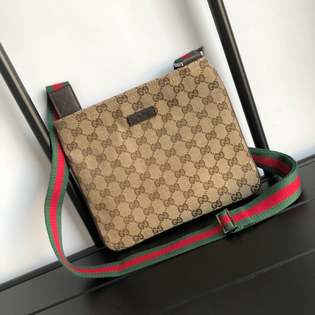 Best Replica Gucci GG Monogram Canvas Web Small Messenger Bag Replica 146309 - Colareps