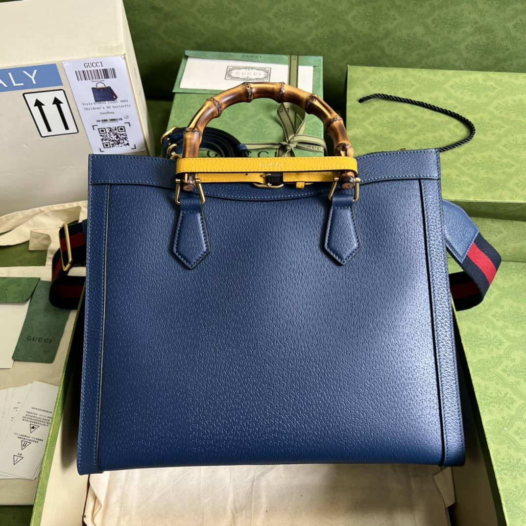 Best Replica Gucci Diana Medium Blue 678842 Replica Tote Bag - Colareps