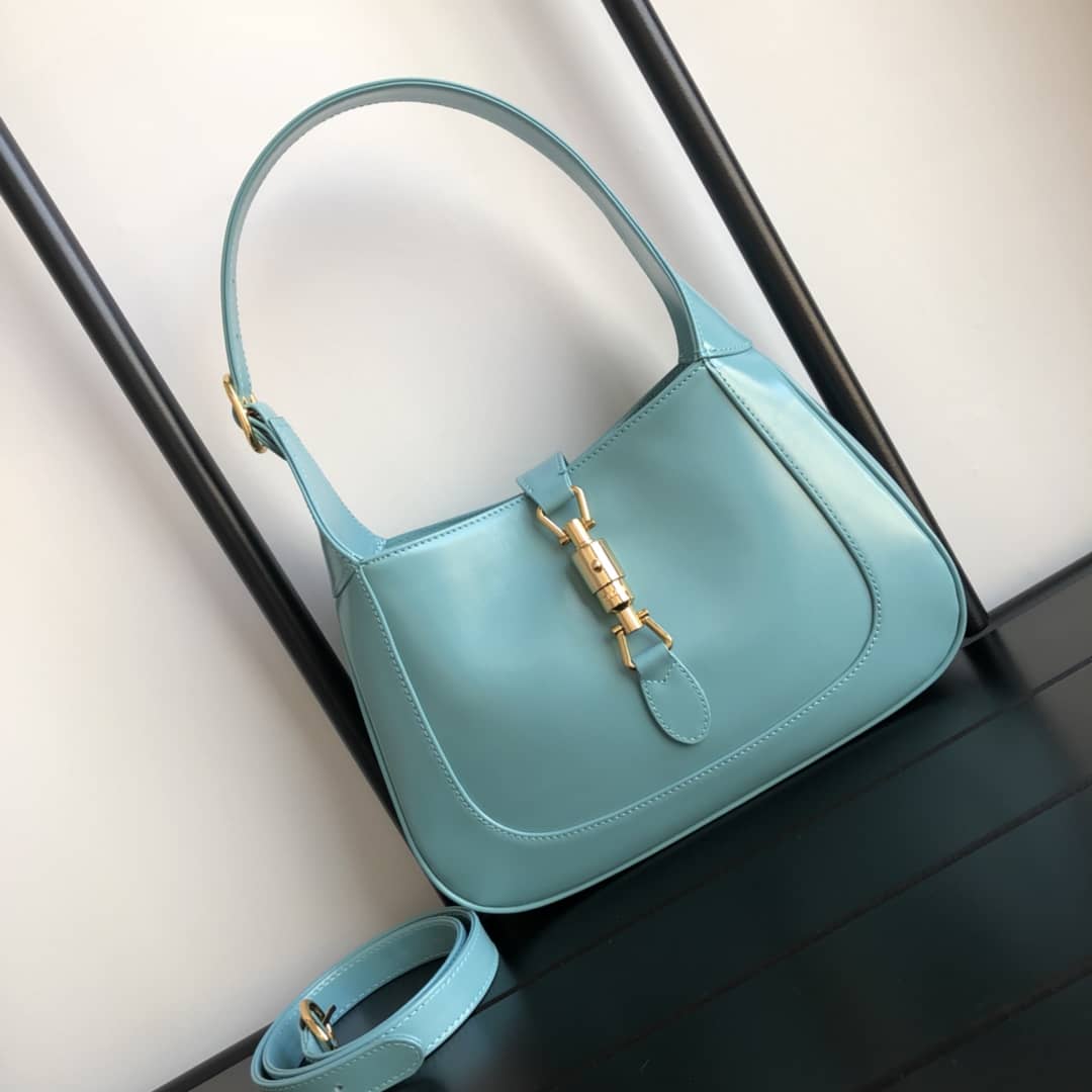 Best Replica Gucci GG Jackie 1961 Small Hobo Shoulder Bag Replica Blue 636709 - Colareps