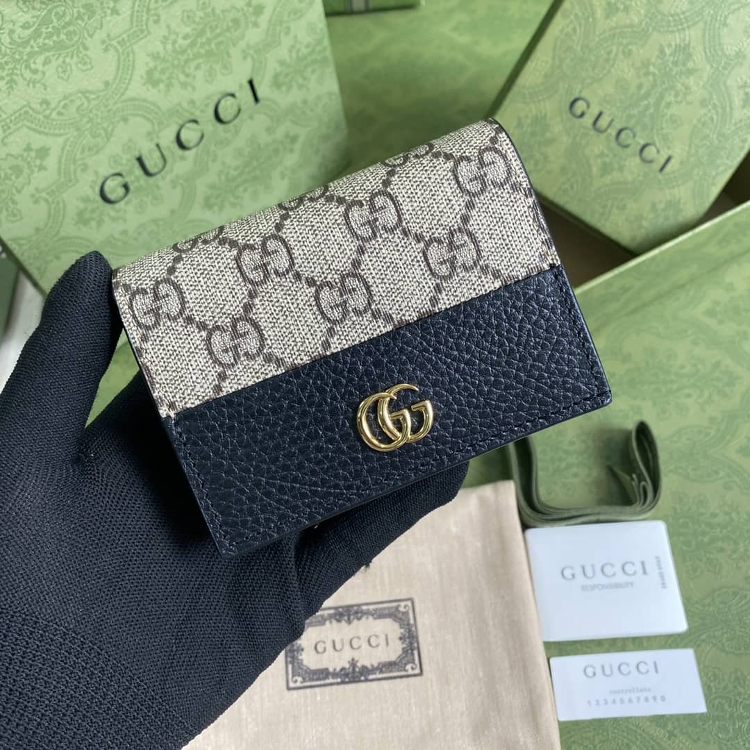 Best Replica Gucci Marmont GG Card Case Wallet Replica 658610 - Colareps