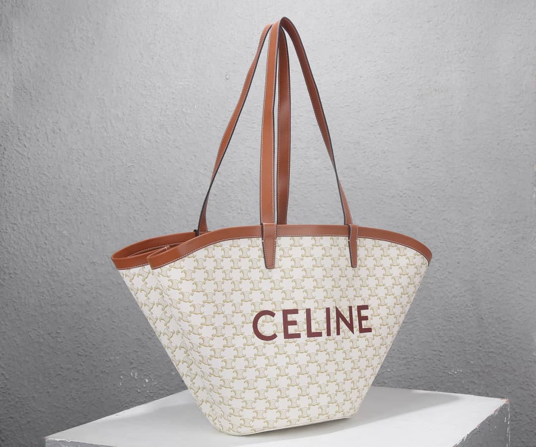 Best Replica Celine Triomphe Bag Dupe Large Couffin Triomphe Canvas Print Tote - Colareps