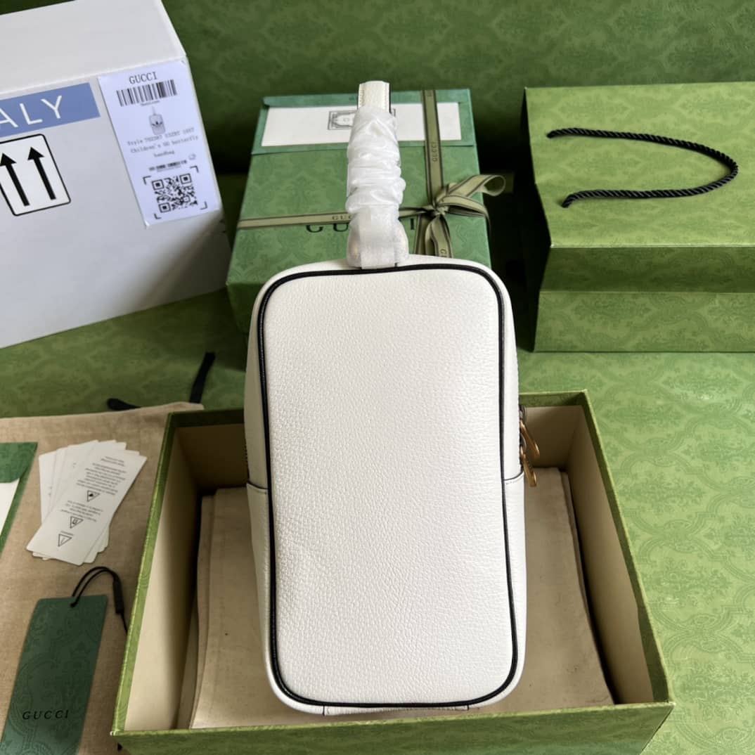 Best Replica Gucci Adidas x Gucci Mini Top Handle White 702387 Replica Clutch - Colareps