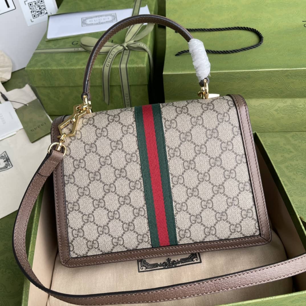 Best Replica Gucci Ophidia Web Small Top Handle Bag Replica 651055 - Colareps