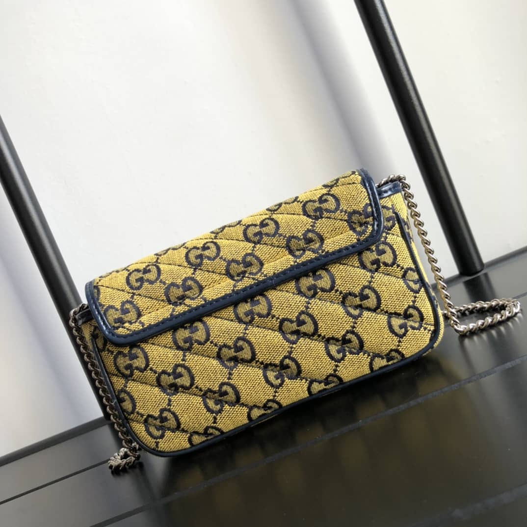 Best Replica Gucci GG Marmont Matelasse Leather Mini Shoulder Bag Replica Yellow 476433 - Colareps