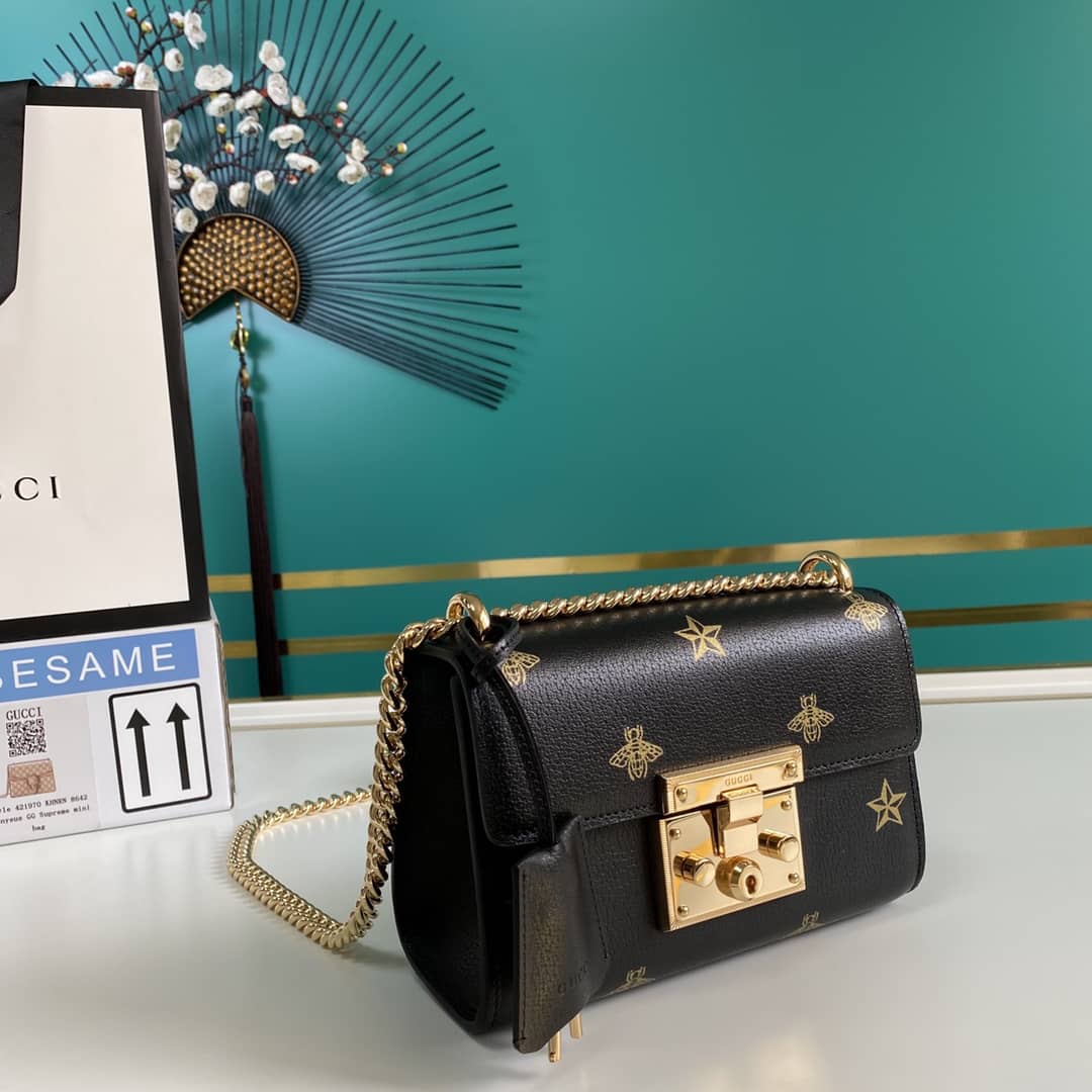 Best Replica Gucci Padlock Leather Shoulder Bag Replica 432182 - Colareps