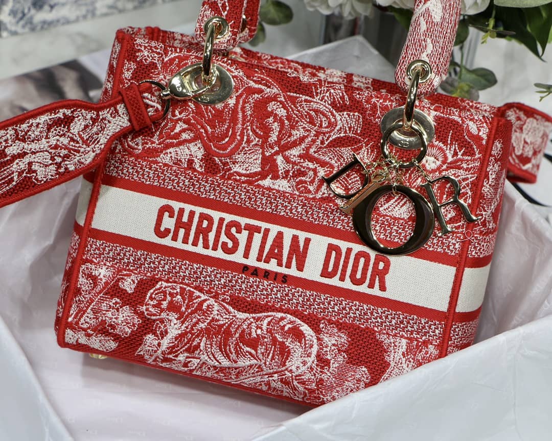 Best Replica Lady Dior Dupe 24CM Paisley Embroidery Lady D-Lite Bag - Colareps