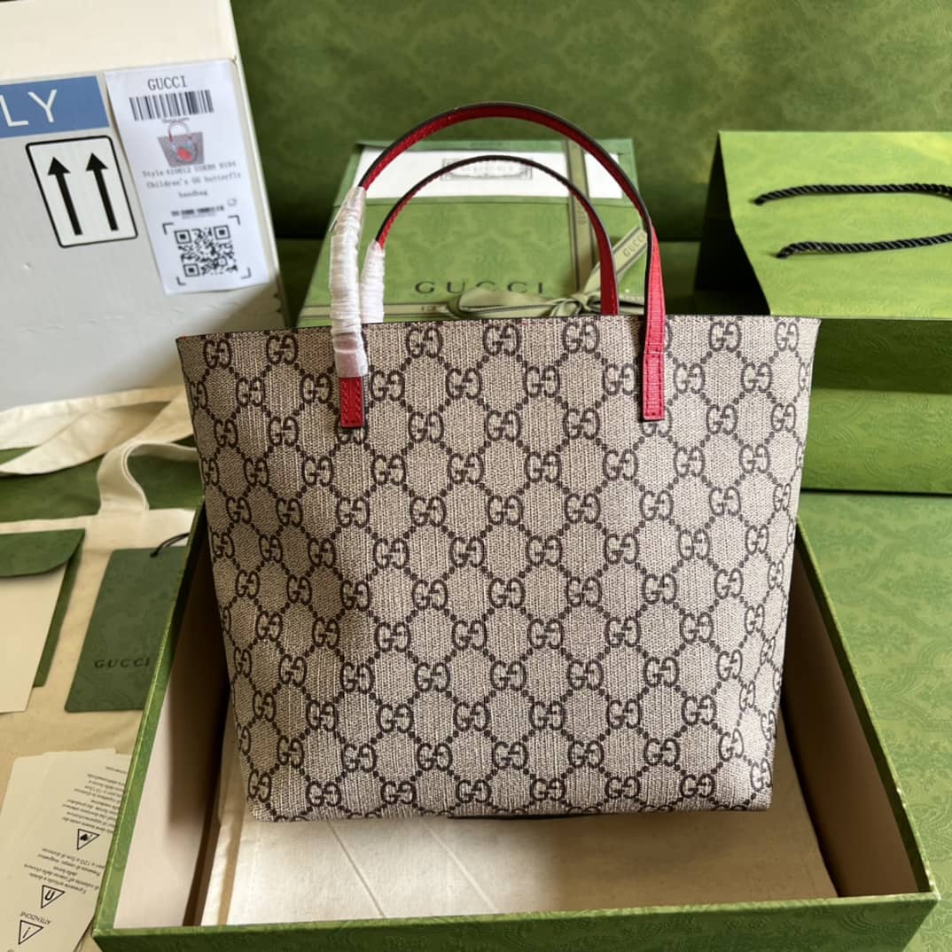 Best Replica Gucci Children Strawberry Print Tote 410812 Replica Bag - Colareps