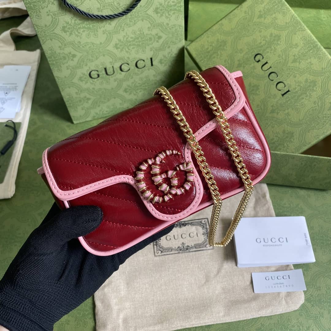 Best Replica Gucci Marmont GG Mini Chain Shoulder Bag Replica 574969 - Colareps