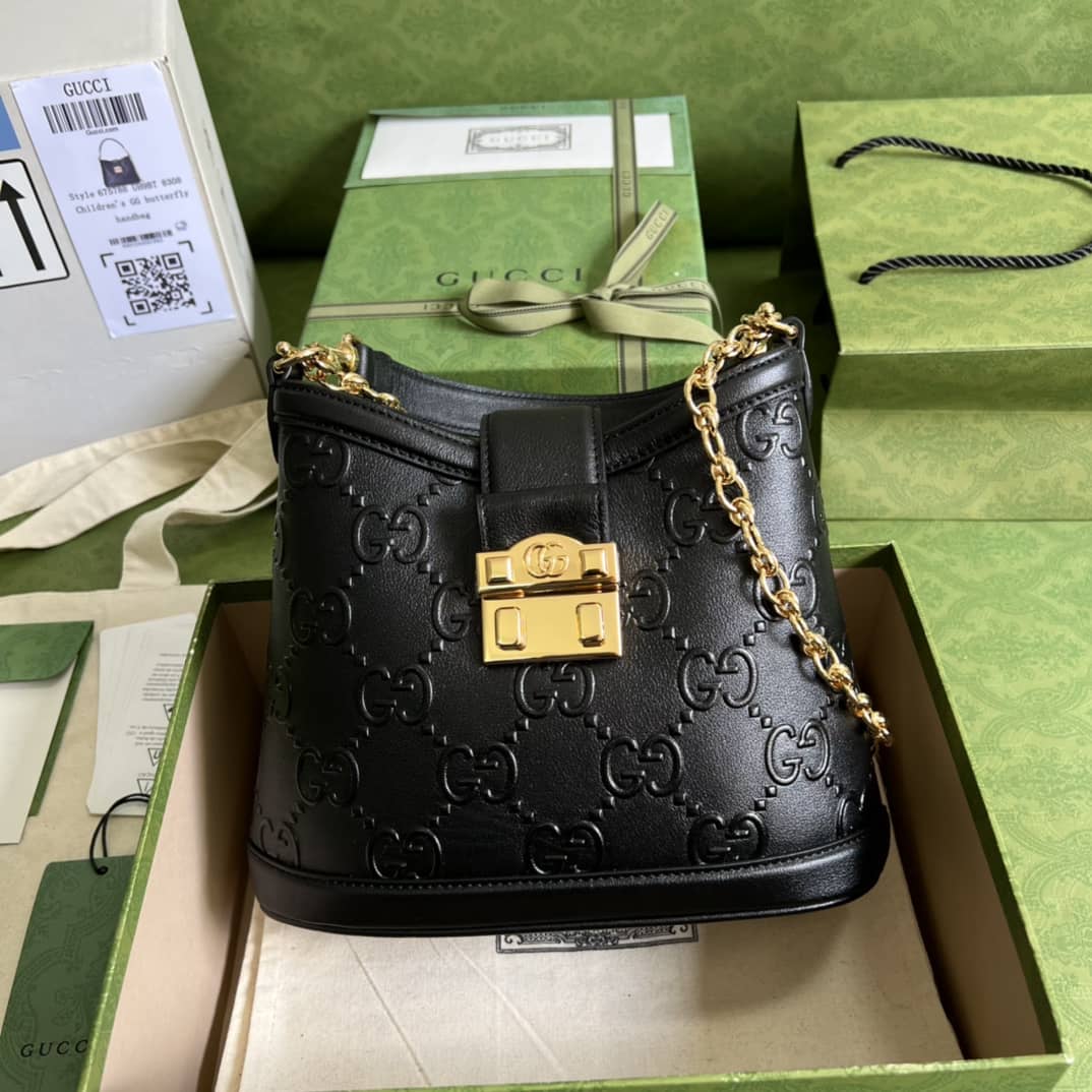 Best Replica Gucci Small GG Black 675788 Replica Shoulder Bag - Colareps