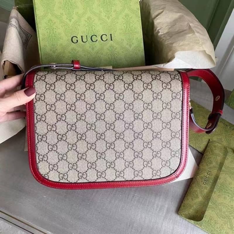 Best Replica Gucci Horsebit 1955 Shoulder Bag Replica Red 602204 - Colareps