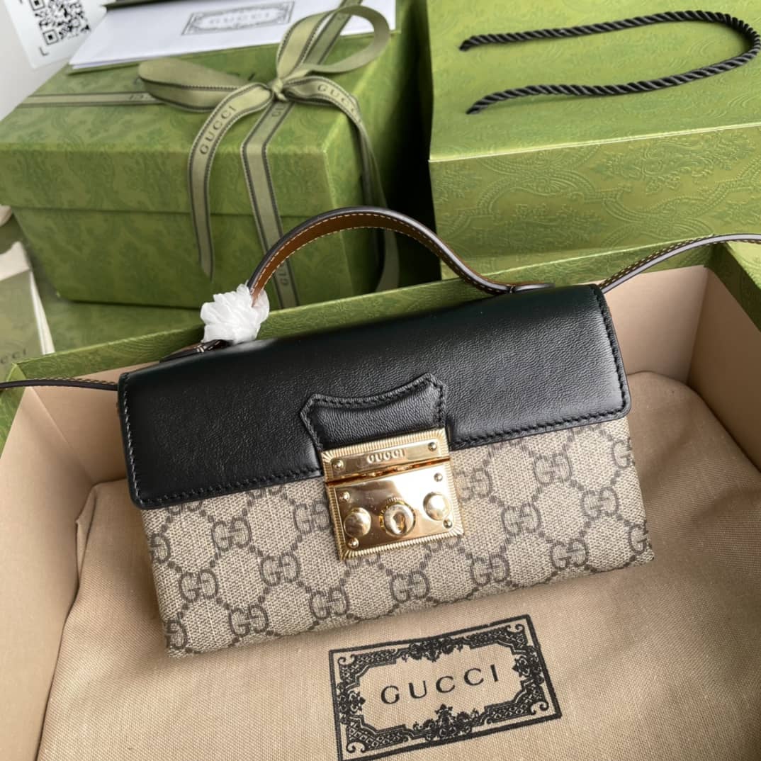Best Replica Gucci Padlock GG Supreme Canvas Top Handle Mini Bag Replica 652683 - Colareps