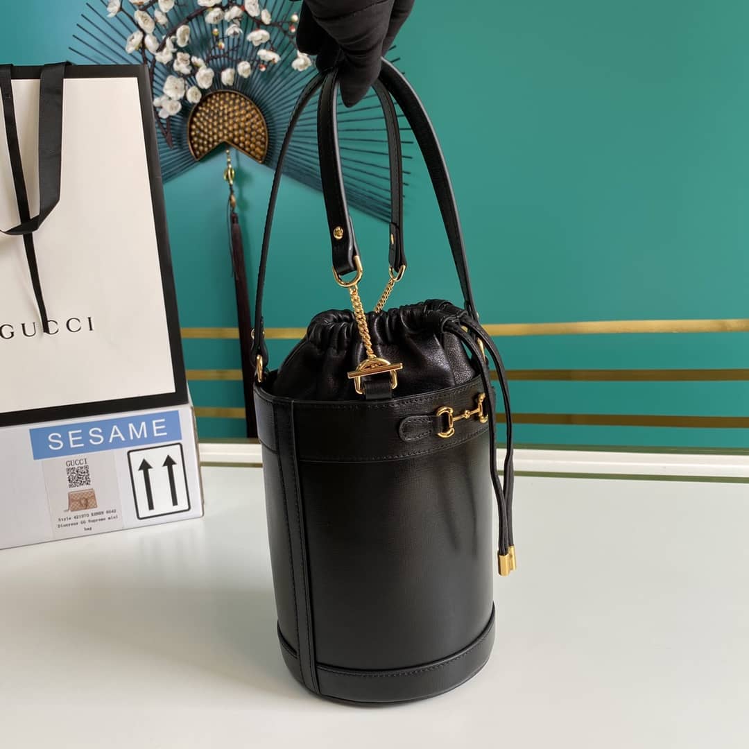 Best Replica Gucci Horsebit 1955 Small Bucket Bag Replica 637115 - Colareps