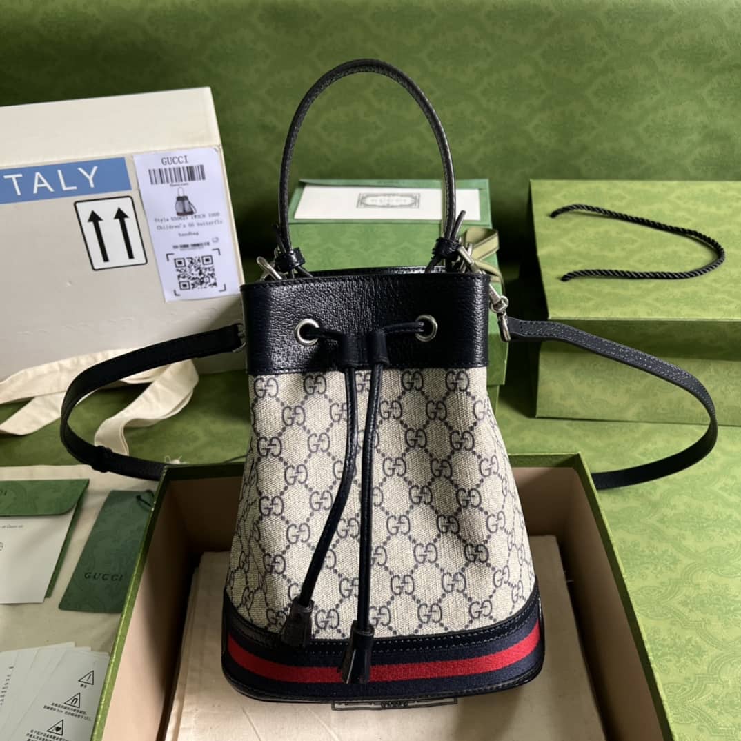 Best Replica Gucci Ophidia Small GG Supreme 550621 Replica Bucket Bag - Colareps