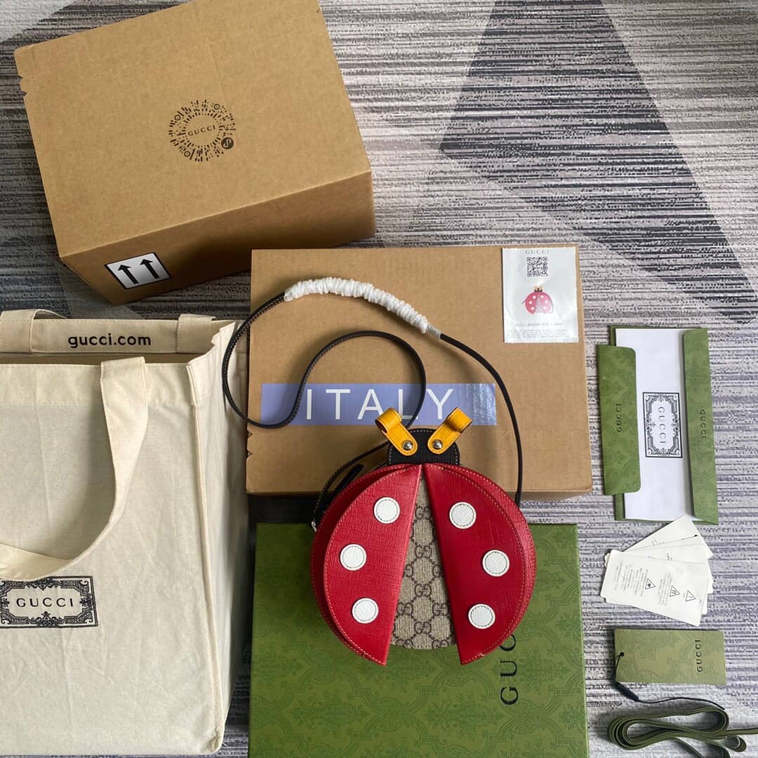 Best Replica Gucci Children GG Ladybug Shaped Bag Replica 664080 - Colareps