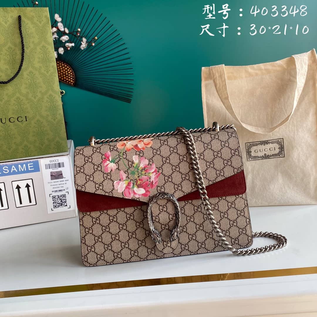 Best Replica Gucci Dionysus Supreme Monogram Chain Medium Shoulder Bag Replica 403348 - Colareps