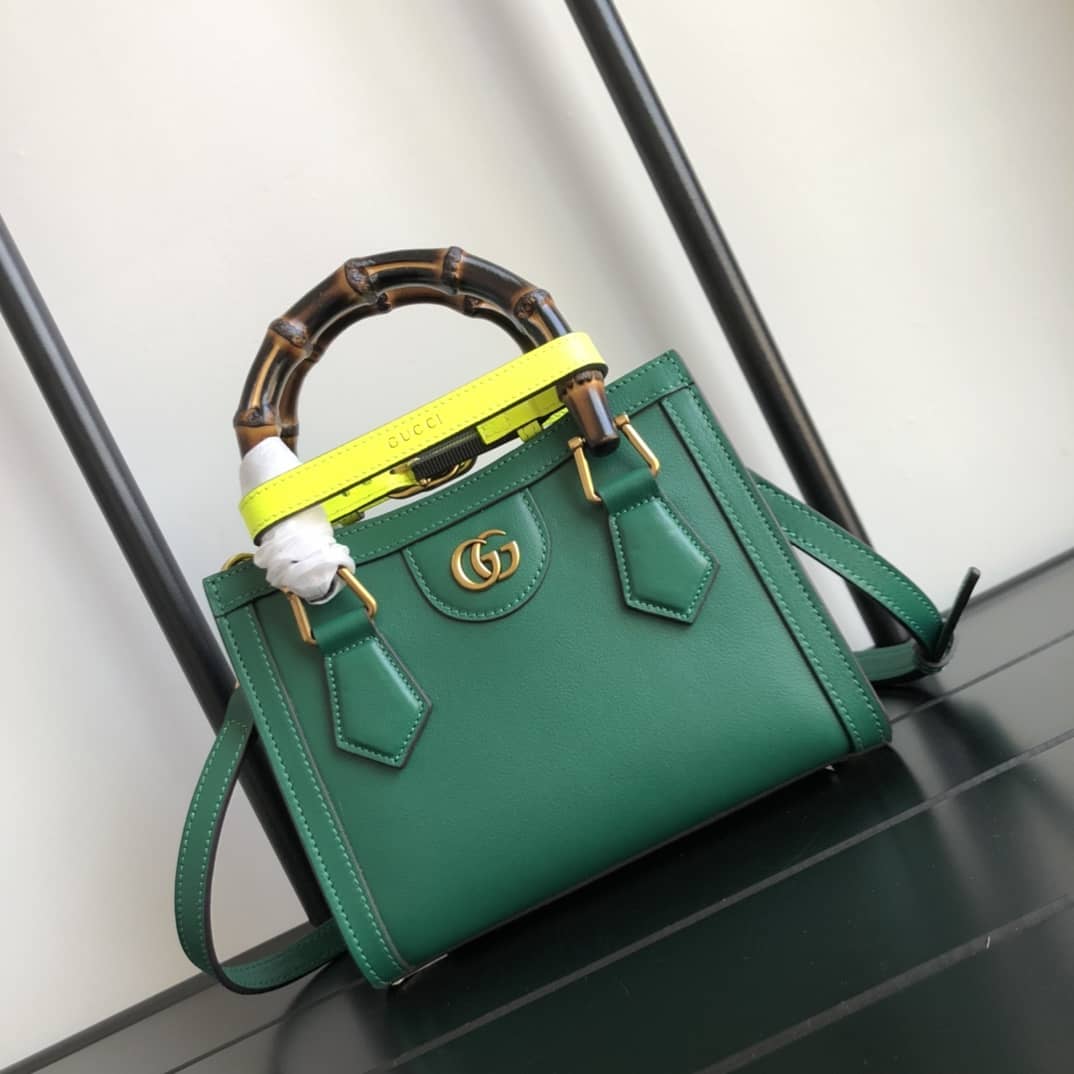 Best Replica Gucci Diana Mini Bamboo Tote Bag Replica Green 655661 - Colareps