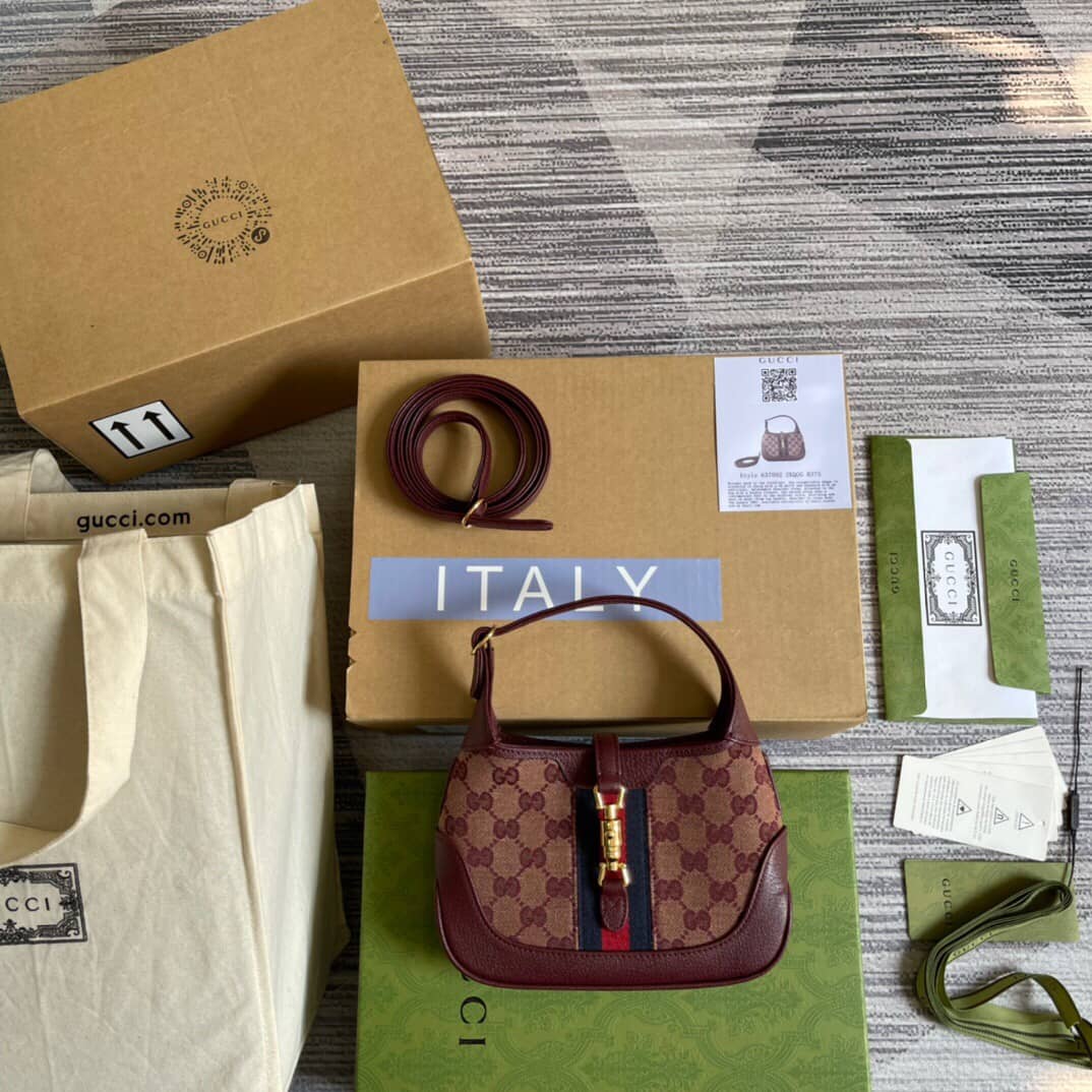 Best Replica Gucci Jackie 1961 Mini Shoulder Bag Replica Red 637092 - Colareps