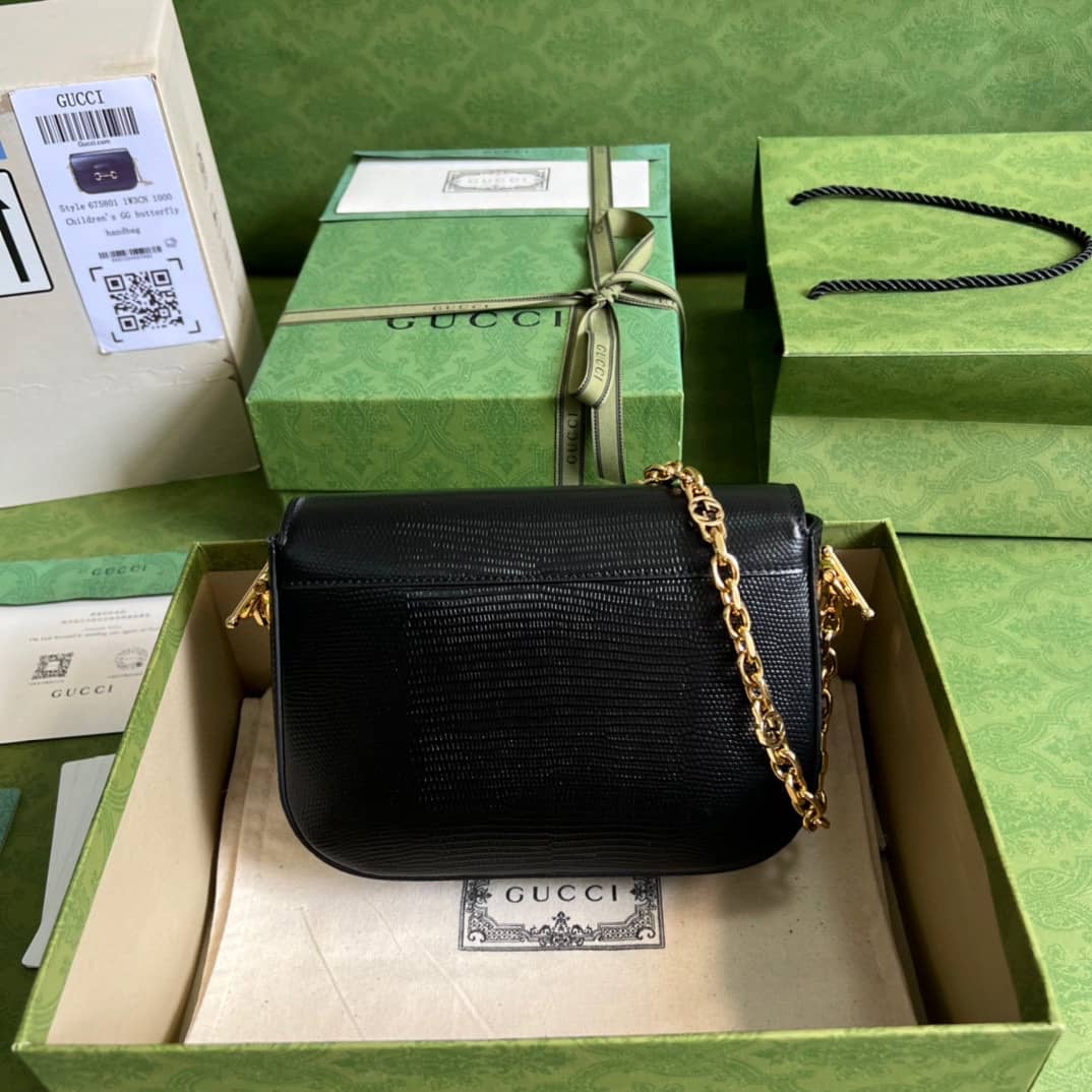 Best Replica Gucci Horsebit 1955 Lizard Mini 675801 Replica Shoulder Bag - Colareps