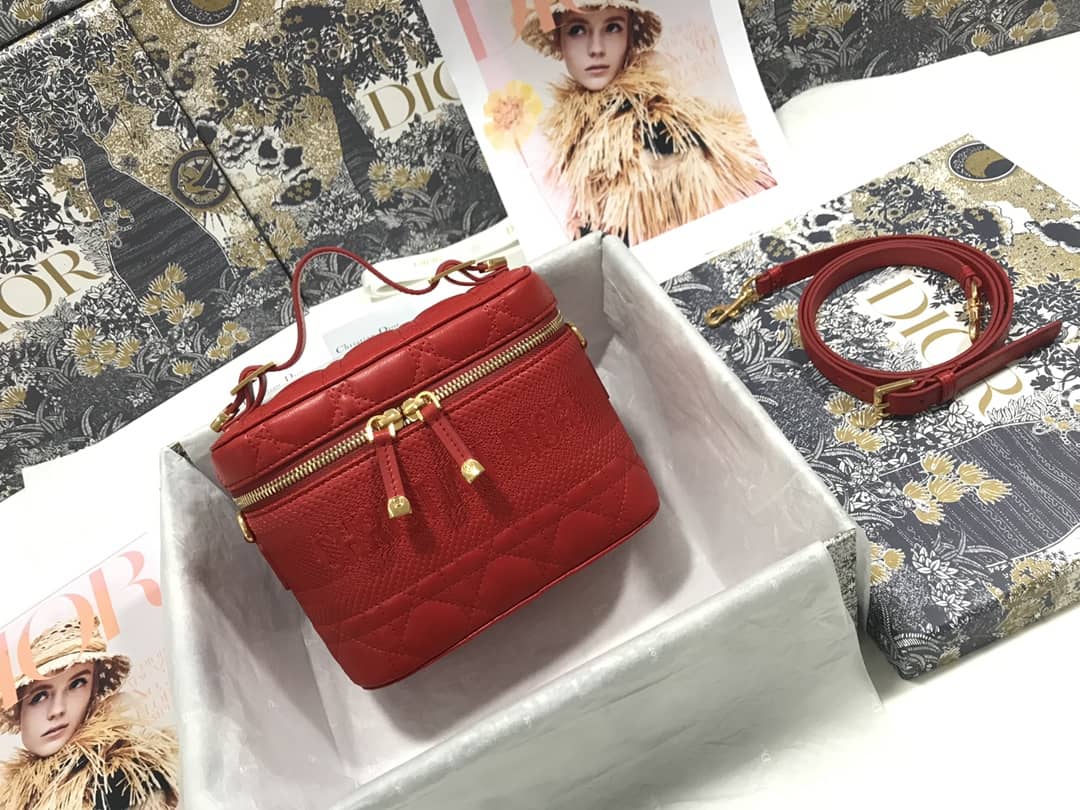 Best Replica Dior Dupe Travel Lambskin Vanity Case - Colareps