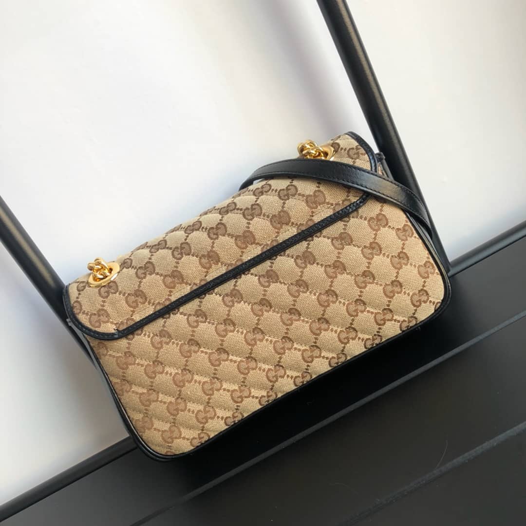 Best Replica Gucci GG Marmont Matelasse Shoulder Bag Replica Brown 443497 - Colareps