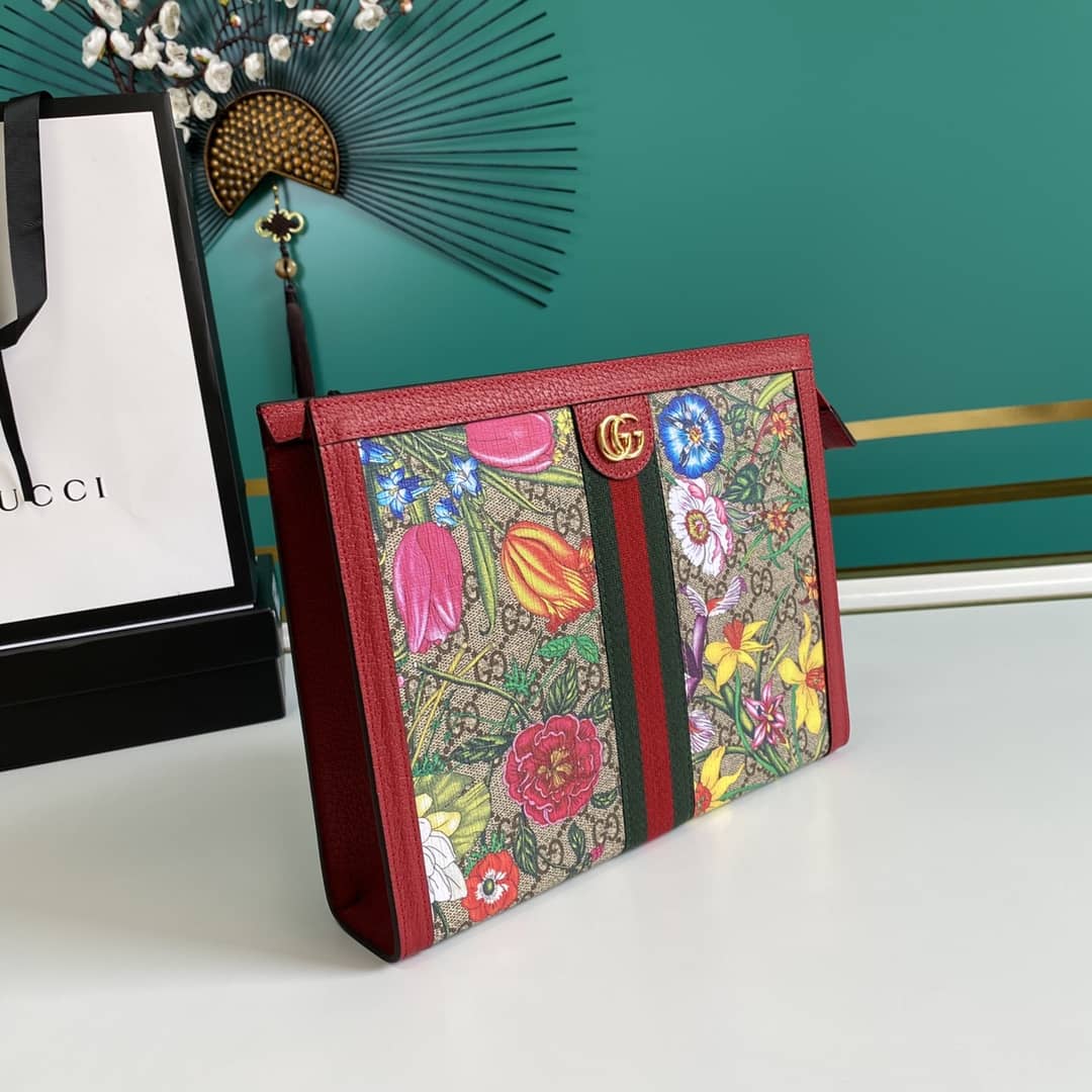 Best Replica Gucci Ophidia Floral Multicolor GG Supreme Bag Replica 625549 - Colareps