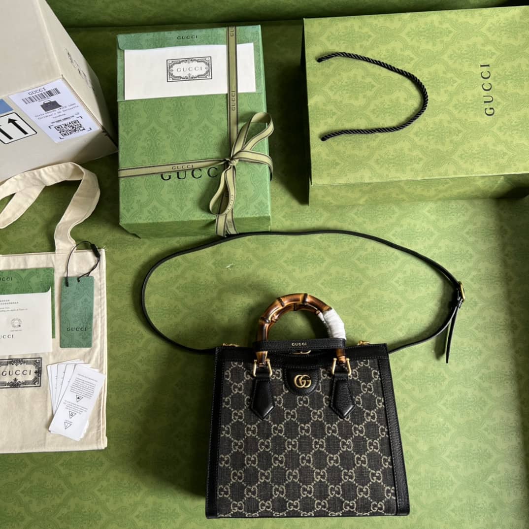 Best Replica Gucci Diana GG Small Black 660195 Replica Tote Bag - Colareps
