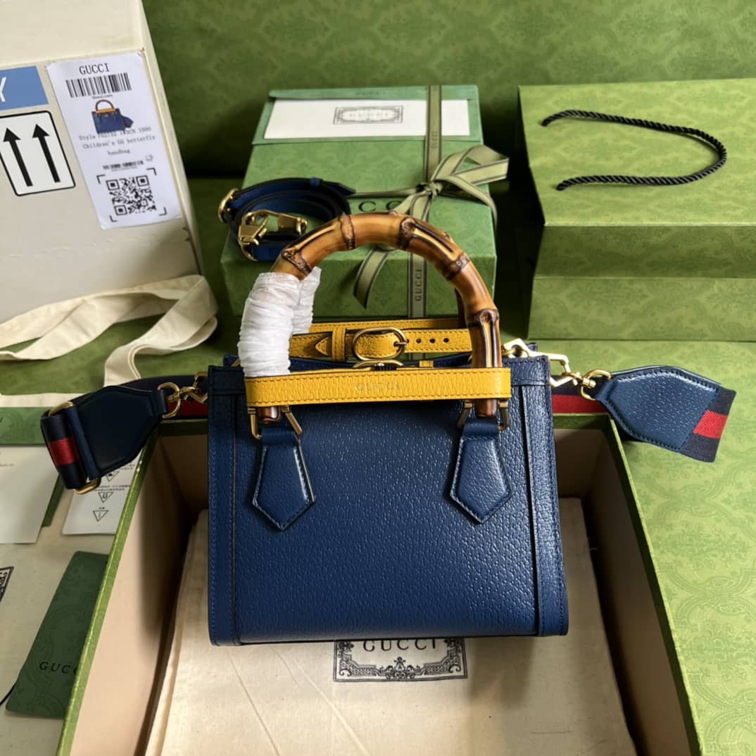 Best Replica Gucci Diana Mini Tote Blue 702732 Replica Bag - Colareps