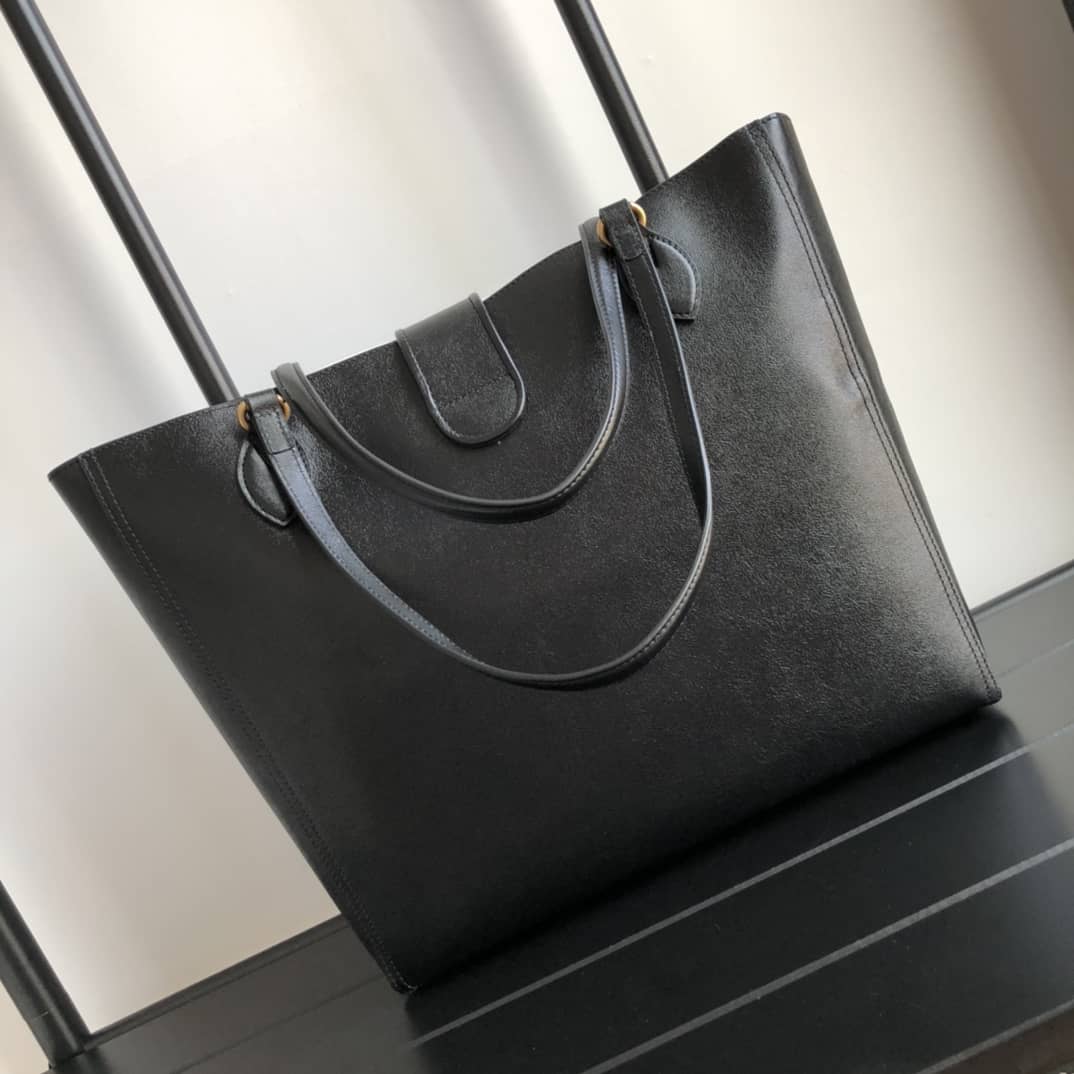Best Replica Gucci Medium With Double G Tote Black Replica 649577 - Colareps