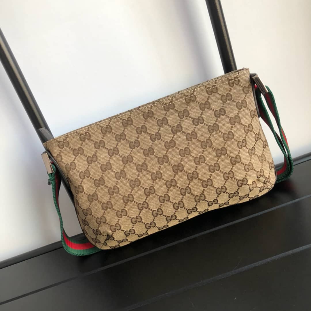 Best Replica Gucci GG Canvas Shoulder Bag Replica Brown 189749 - Colareps