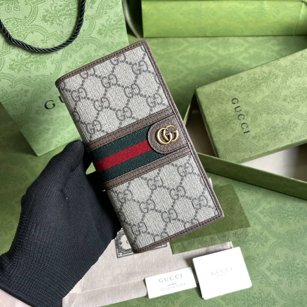 Best Replica Gucci Ophidia GG Supreme Long Wallet Replica 672987 - Colareps