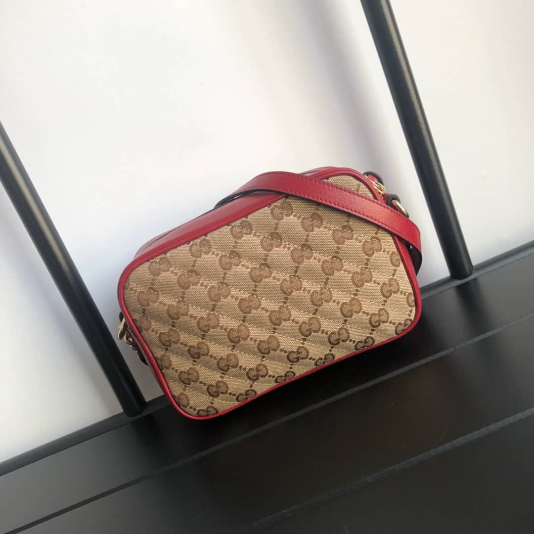 Best Replica Gucci GG Marmont Matelassé Mini Bag Replica Brown 448065 - Colareps