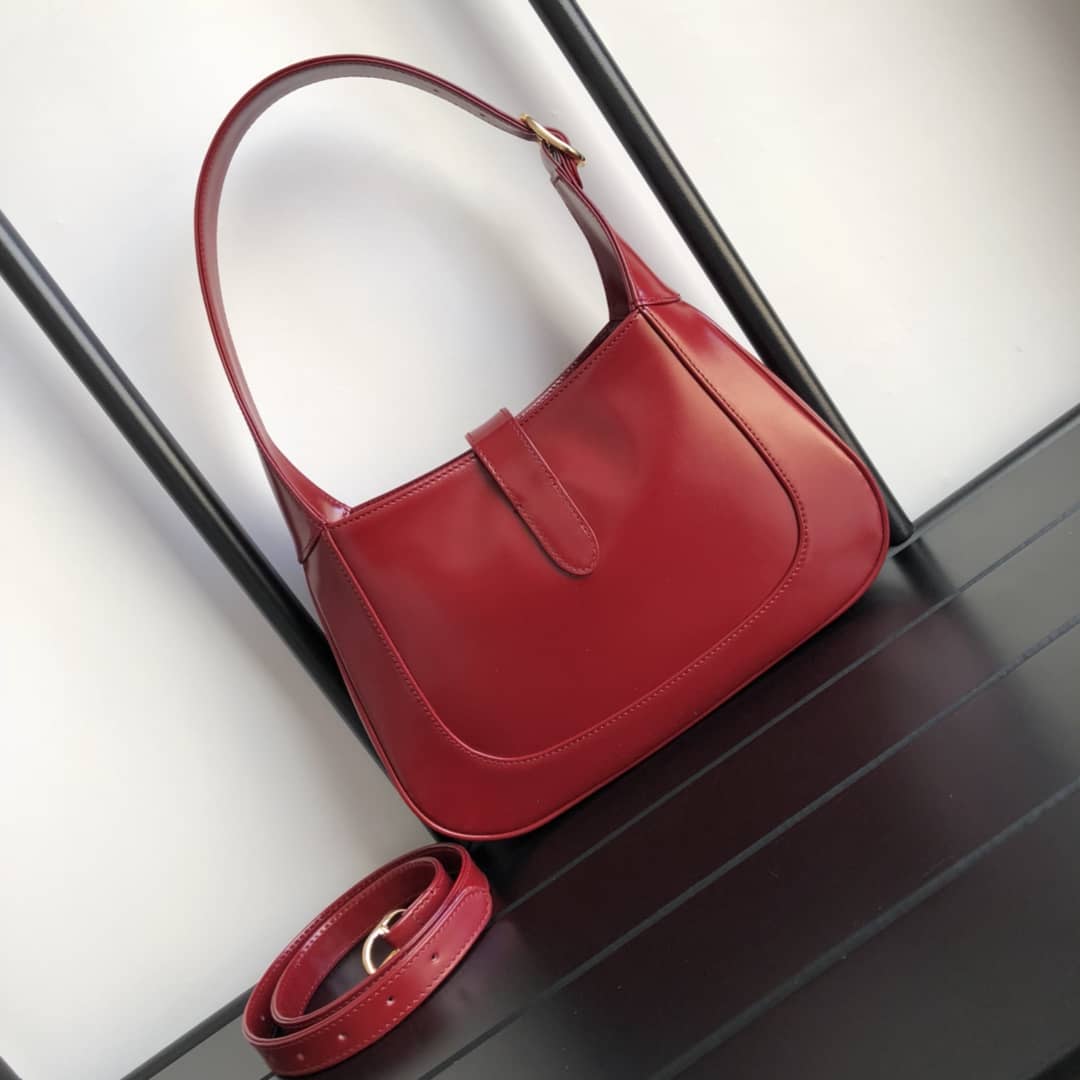 Best Replica Gucci GG Jackie 1961 Small Hobo Shoulder Bag Replica Red 636709 - Colareps
