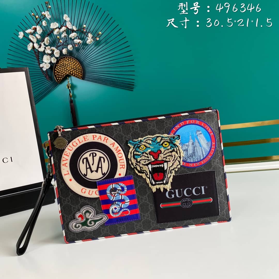 Best Replica Gucci Purse Dupes Mens Night Courrier GG Supreme Pouch496346 - Colareps