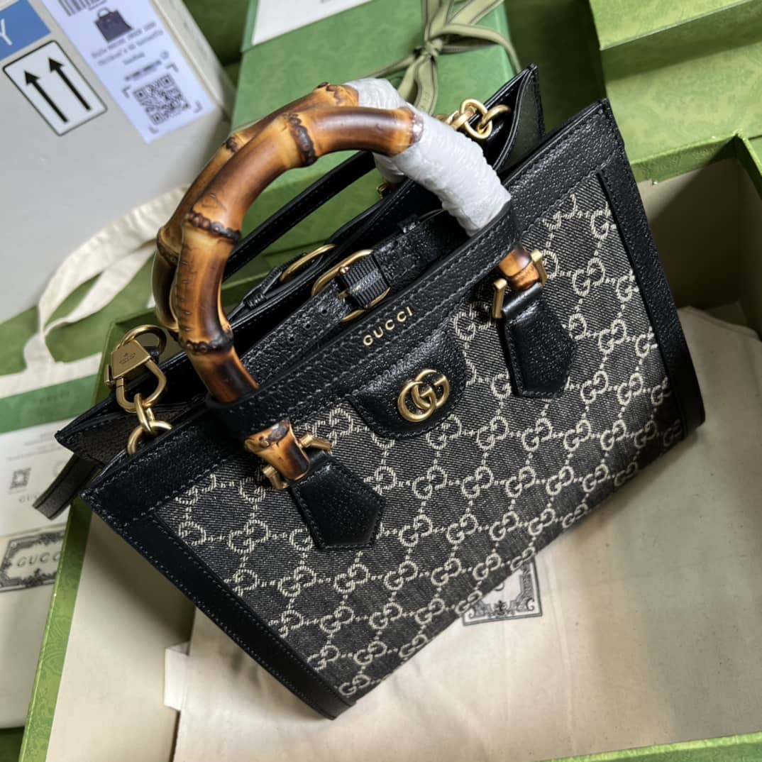 Best Replica Gucci Diana GG Small Black 660195 Replica Tote Bag - Colareps