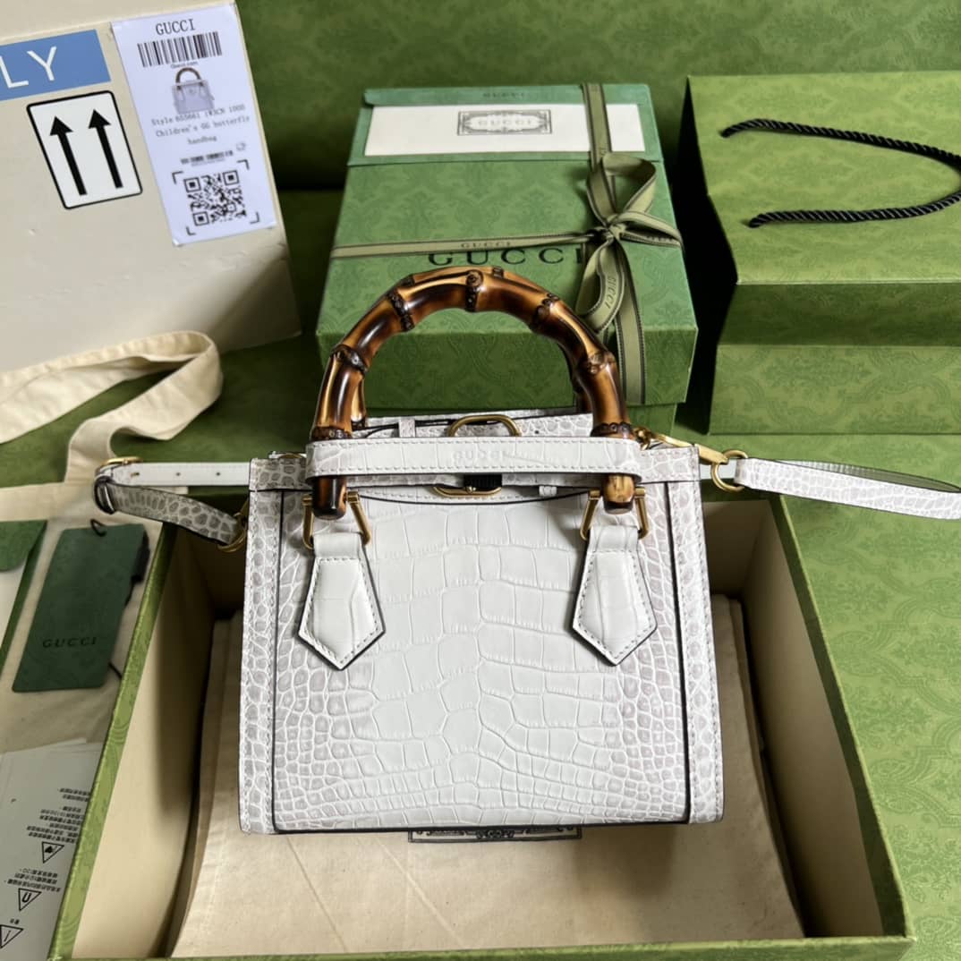 Best Replica Gucci Diana Mini White Replica Tote Bag 655661 - Colareps
