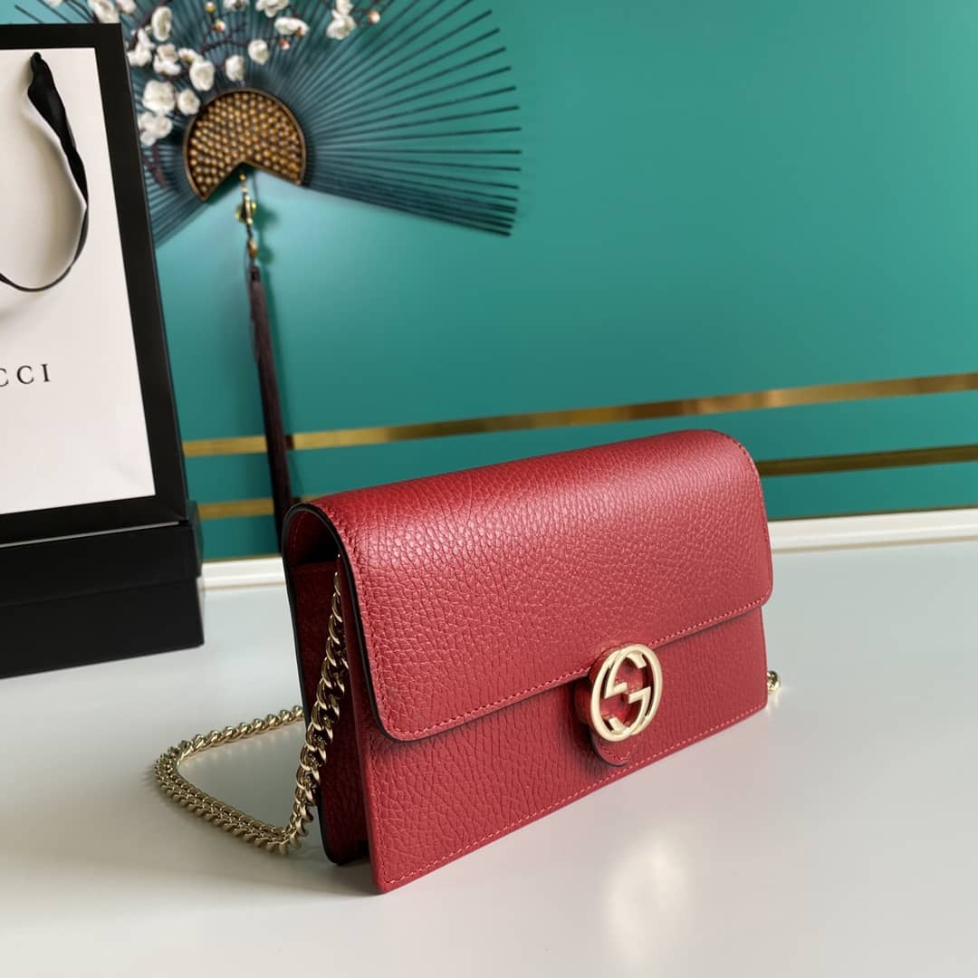 Best Replica Gucci Interlocking Crossbody Bag Chain Wallet Replica 510314 - Colareps