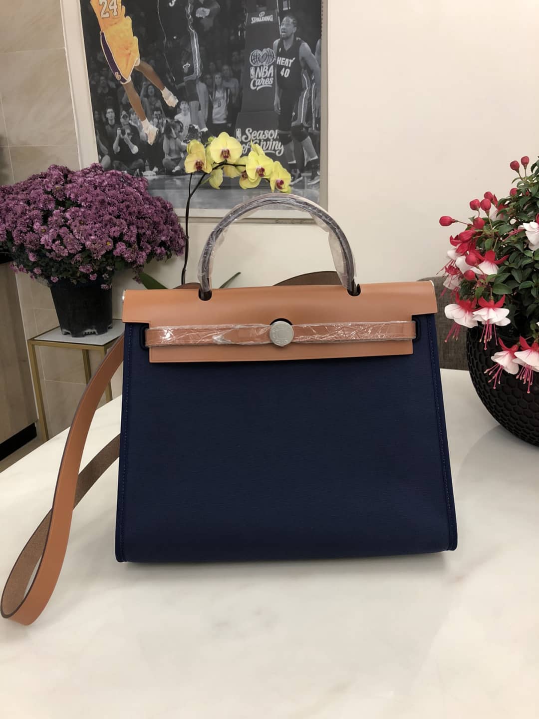 Best Replica Hermes Bag Replica 31 Canvas Leather HerBag - Colareps