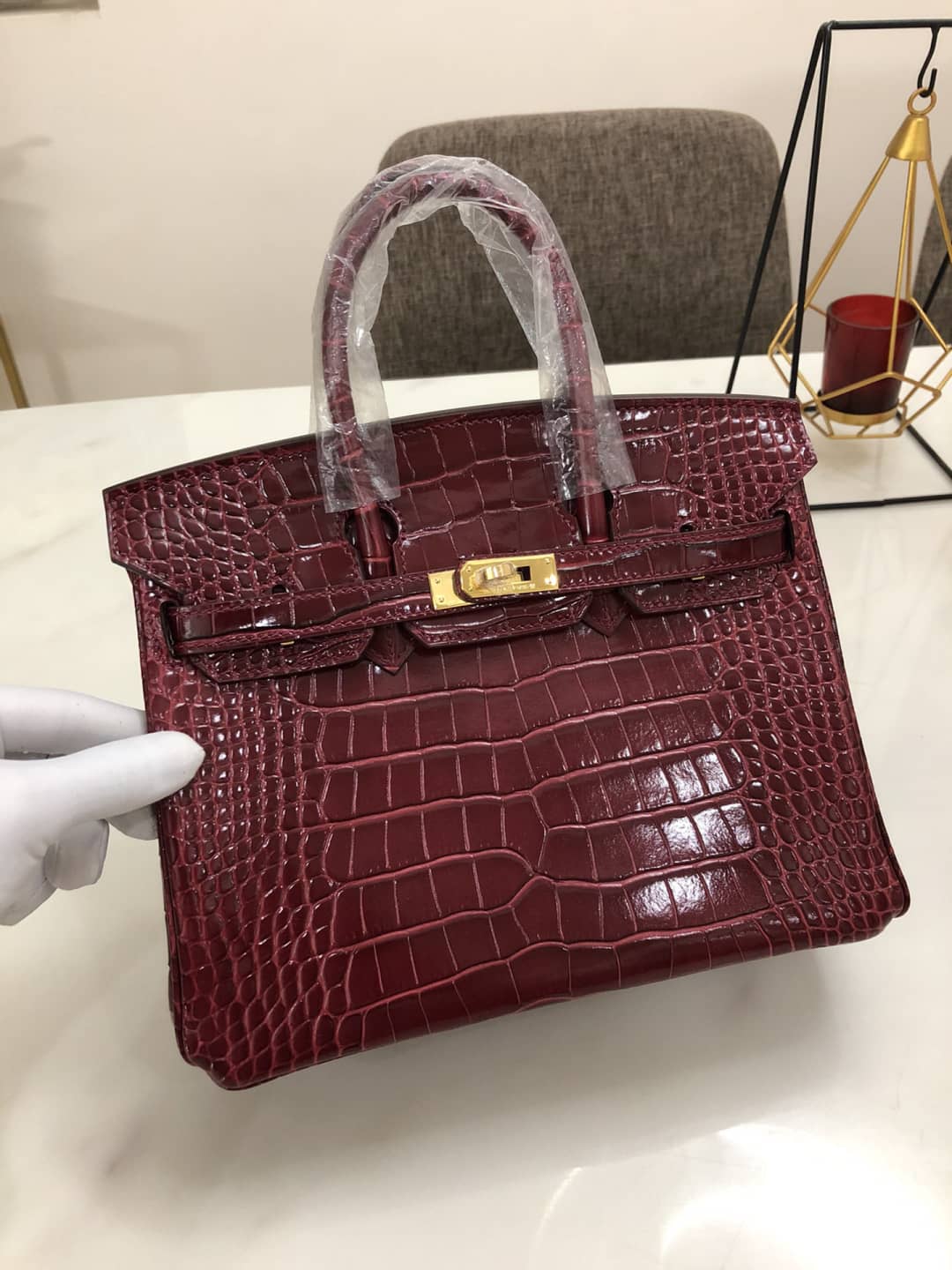Best Replica Best Replica Hermes Birkin 25CM Crocodile Shiny Replica Bag(ColaReps) - Colareps