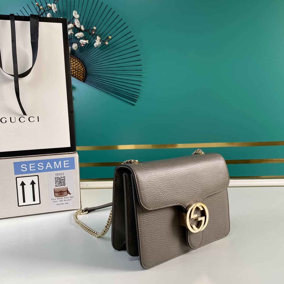 Best Replica Gucci Interlocking Leather Chain Crossbody Bag Replica 510304 - Colareps