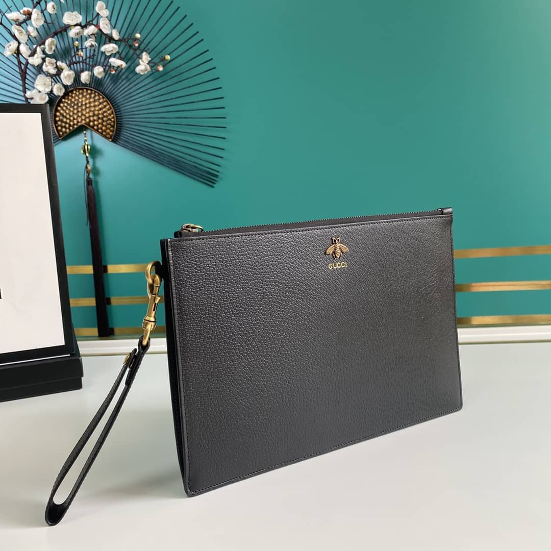 Best Replica Gucci Animalier Leather Pouch Replica 523684 - Colareps