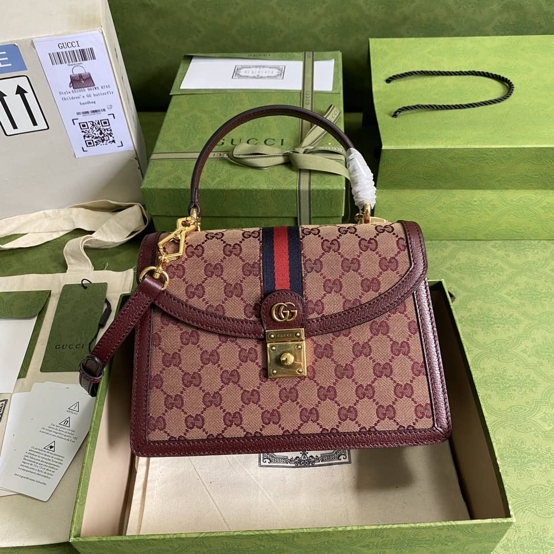 Best Replica Gucci Ophidia Web Small Top Handle Bag Replica 651055 - Colareps