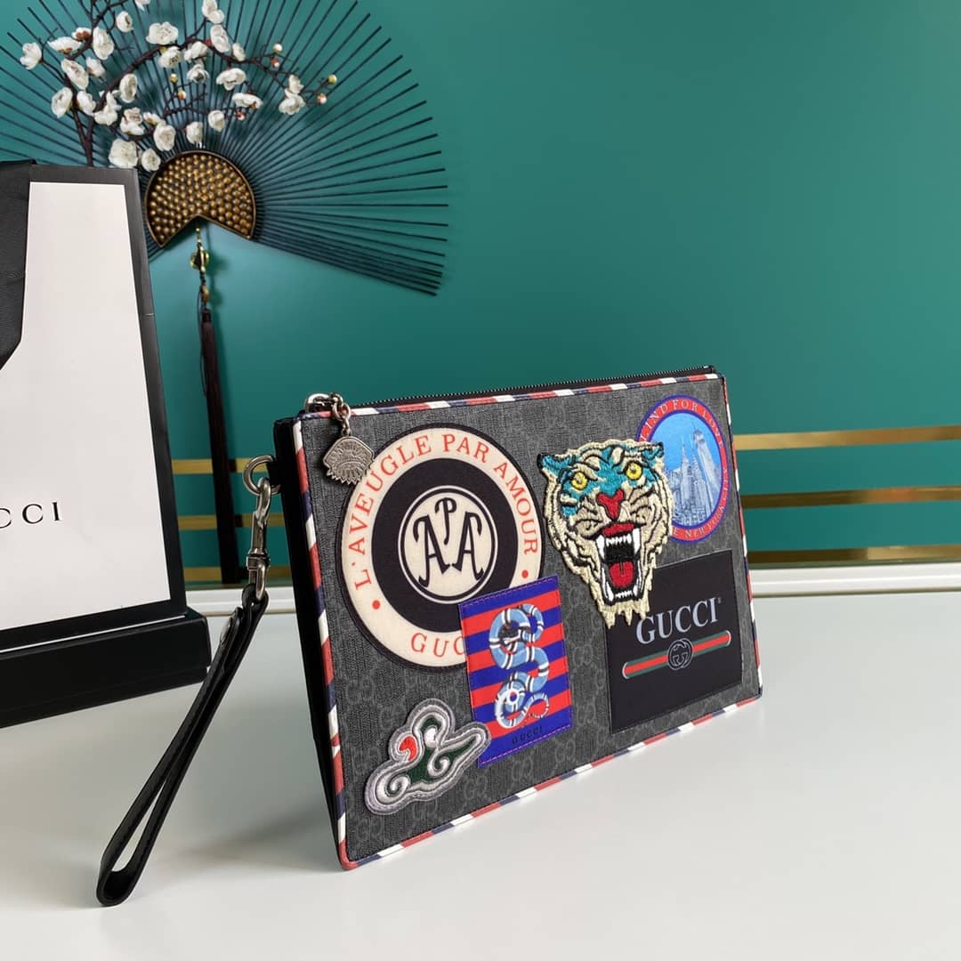 Best Replica Gucci Purse Dupes Mens Night Courrier GG Supreme Pouch496346 - Colareps