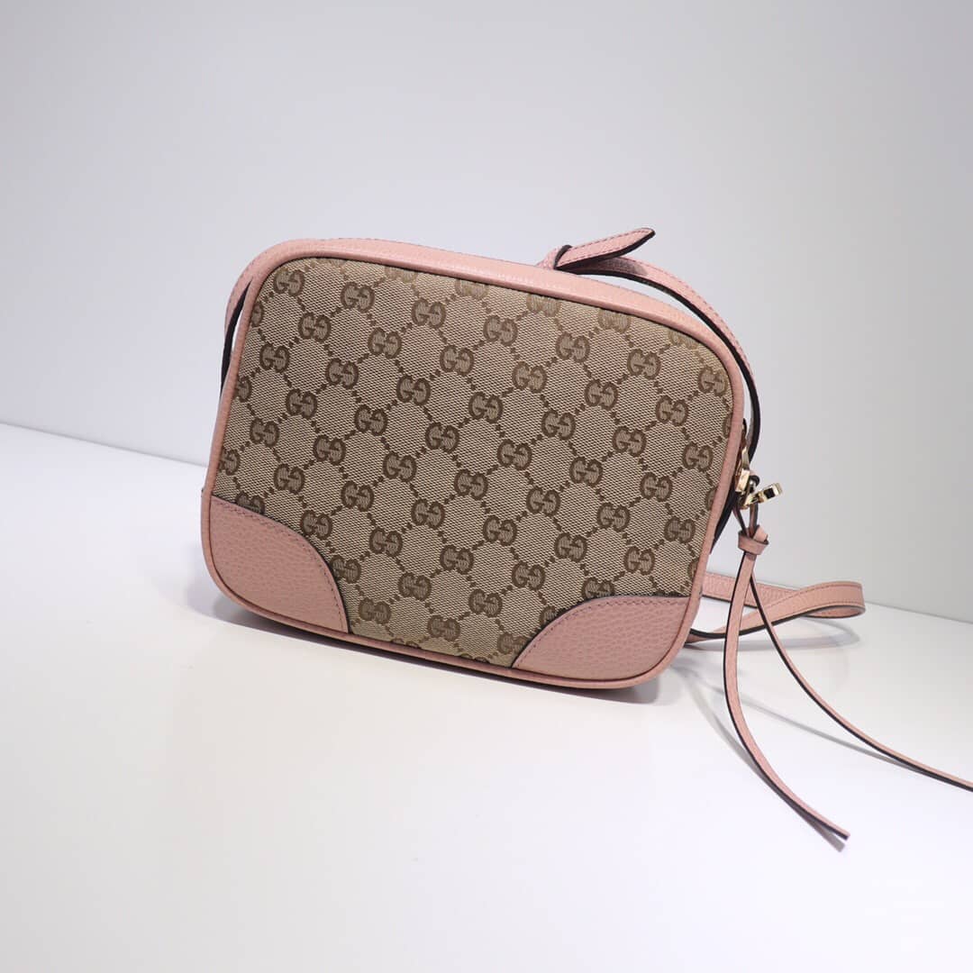 Best Replica Gucci GG Canvas Messenger Bag Replica Pink 449172 - Colareps
